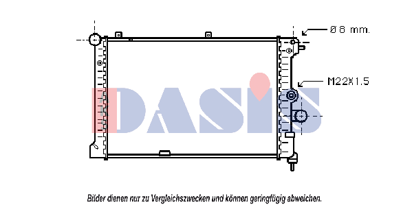 AKS DASIS Klimakondensator Artikelnummer: 222160N kaufen