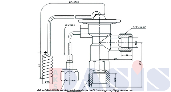 AKS DASIS AC expansion valve Article number: 840110N cheaply