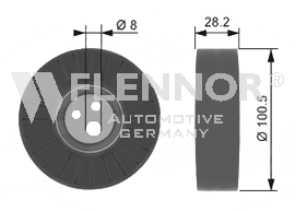 FLENNOR Įtempiklio skriemulys, V formos rumbuotas diržas prekės numeris: FU21993 nebrangu