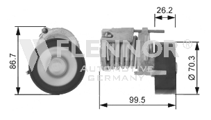 FLENNOR Spannrolle, Keilrippenriemen Artikelnummer: FA20904 günstig