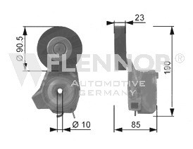 FLENNOR Spannrolle, Keilrippenriemen Artikelnummer: FA99071 günstig