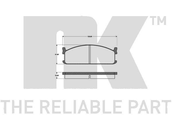 NK Brake pad set Article number: 221403 cheaply