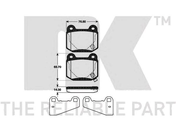 NK Brake pad set Article number: 221511 cheaply