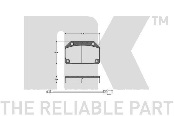 NK Brake pad set Article number: 221816 cheaply