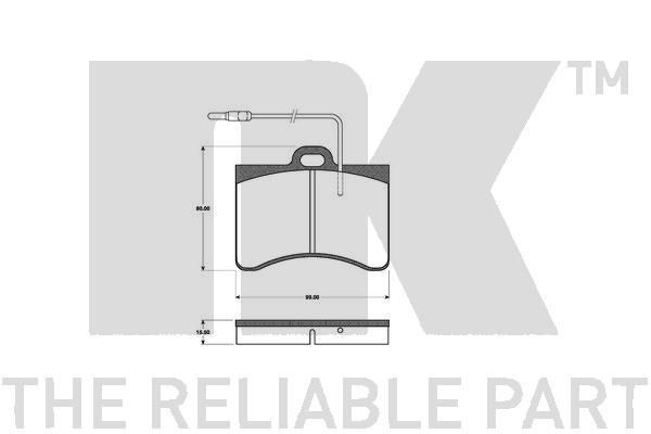 NK Brake pad set Article number: 221905 cheaply
