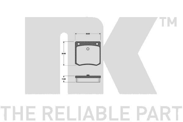 NK Brake pad set Article number: 222226 cheaply