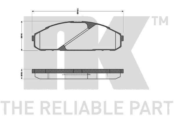 NK Brake pad set Article number: 222249 cheaply