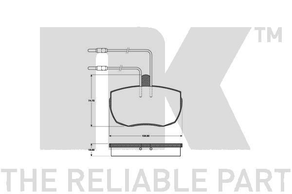 NK Brake pad set Article number: 222317 cheaply