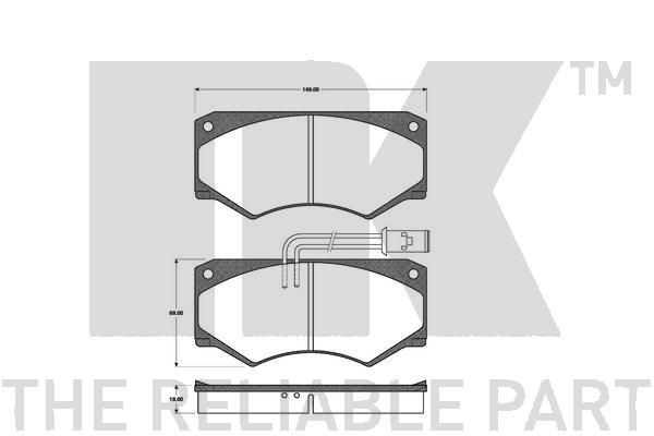 NK Brake pad set Article number: 222331 cheaply