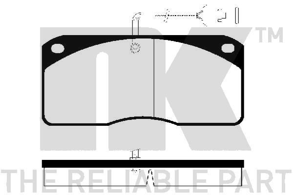 NK Brake pad set Article number: 222344 cheaply