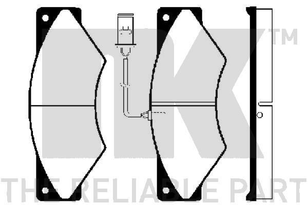 NK Brake pad set Article number: 222347 cheaply
