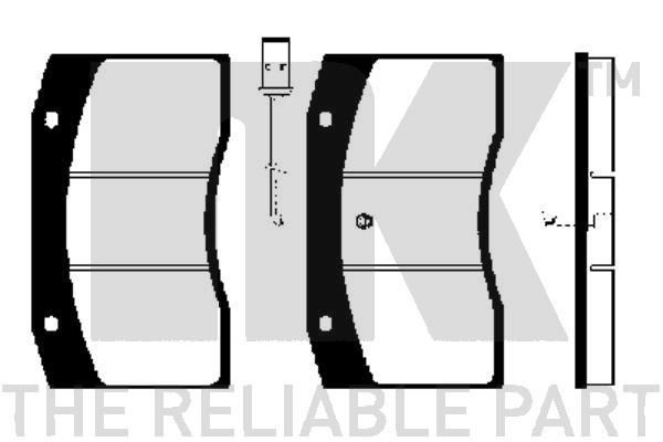 NK Brake pad set Article number: 222352 cheaply