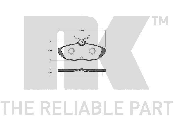 NK Brake pad set Article number: 222536 cheaply