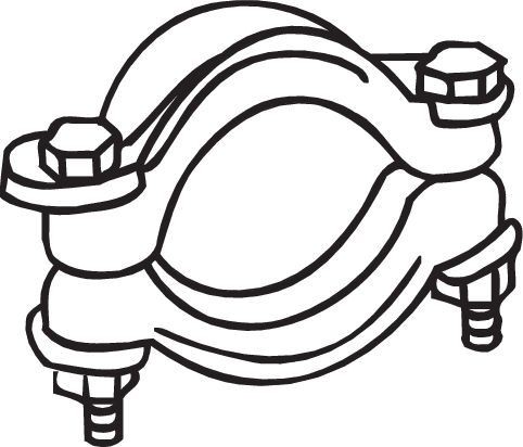 BOSAL Clamp, exhaust system Article number: 254-412 cheaply