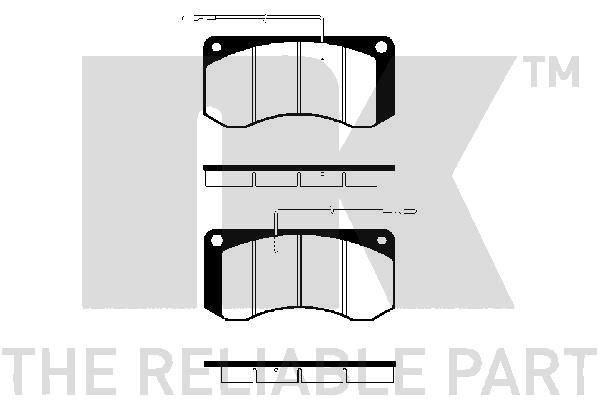 NK Brake pad set Article number: 223934 cheaply
