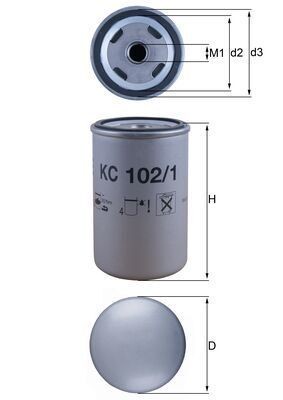 MAHLE ORIGINAL Üzemanyagszűrő . Cikk szám: KC 102/1 olcsó