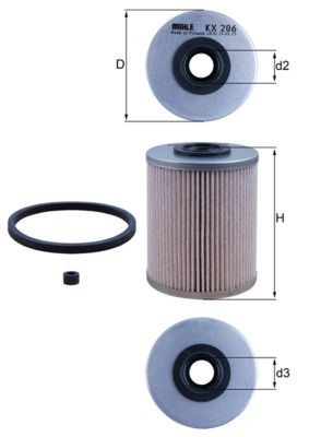 KNECHT Filtro de combustível Número de artigo: KX 206D baixo custo