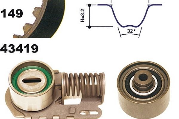 MAPCO Zahnriemensatz Artikelnummer: 23419 günstig