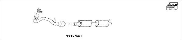 HJS Retrofit Kit, catalyst / soot particulate filter (combi-system Article number: 93 15 9478 cheaply