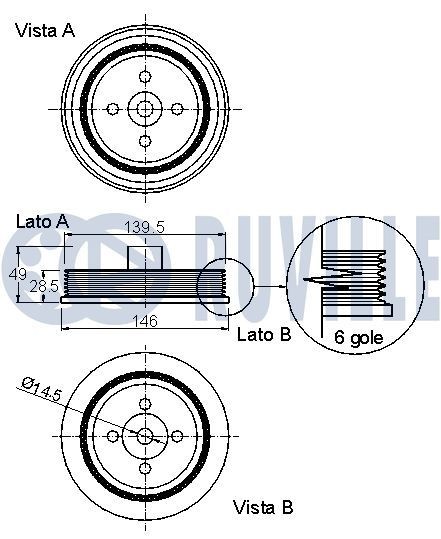RUVILLE Kit de chaîne de distribution UGS: 3451015S à peu de frais