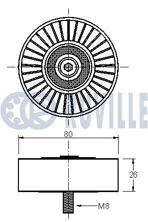 RUVILLE Spannarm, Keilrippenriemen Artikelnummer: 57079 kaufen