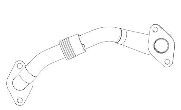 WAHLER Pipe, EGR valve Article number: 60702D cheaply