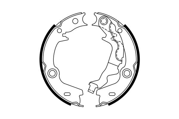 BOSCH Handbrake shoes Article number: 0 986 487 761 cheaply