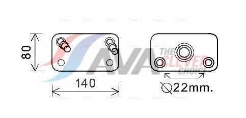 AVA COOLING SYSTEMS Radiateur d'huile de boite de vitesse automatique UGS: AU3205 à peu de frais