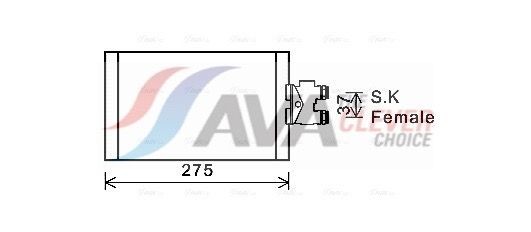 AVA COOLING SYSTEMS Radiateur d'huile de boite de vitesse automatique UGS: MS3535 à peu de frais