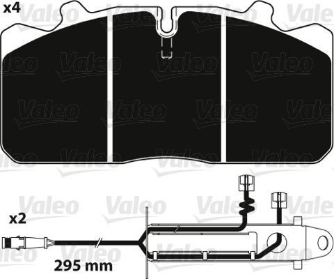 VALEO Brake pad set Article number: 882238 cheaply