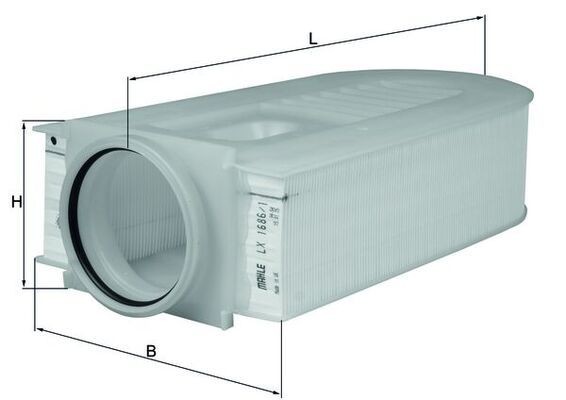 KNECHT Въздушен филтър артикулен номер: LX 1686/1 евтино