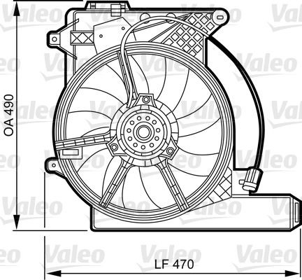 VALEO Suport, ventilator număr articol: 696386 ieftin