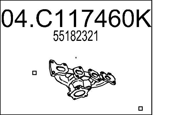MTS Manifold, eksosanlegg artikkelnummer: 04.C117460K billig