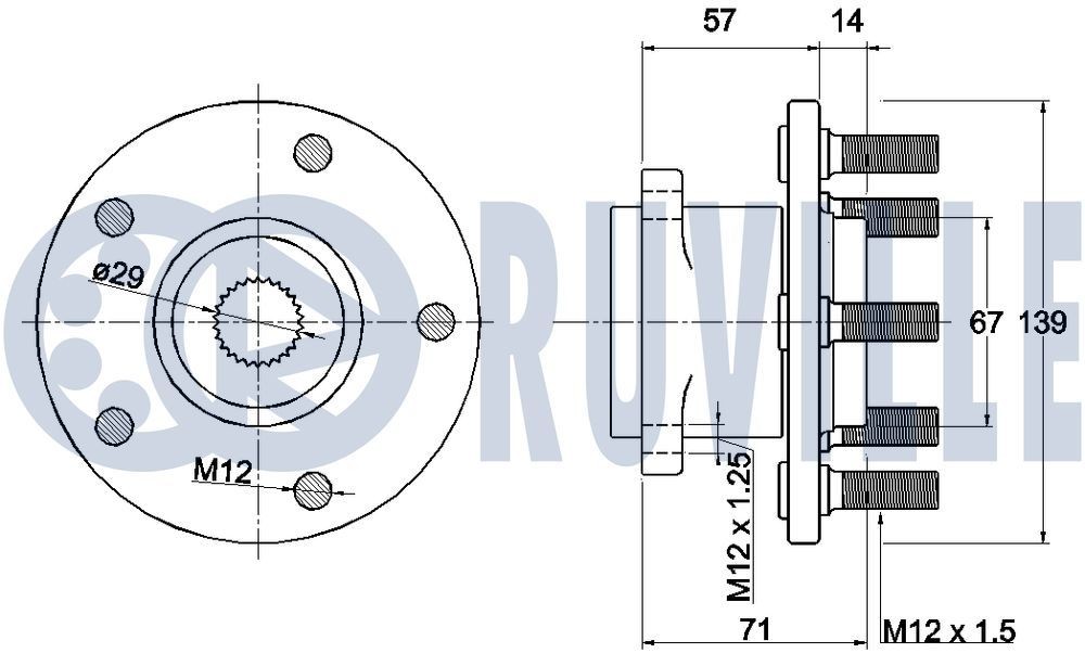 RUVILLE Wheel Hub Article number: 486900 cheaply
