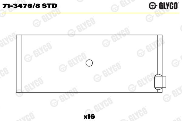 GLYCO Big End Bearings Article number: 71-3476/8 STD cheaply