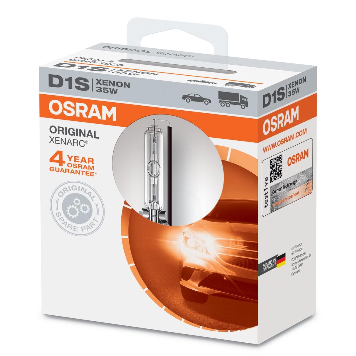 OSRAM 66140 Xenon lamp Convertible 1.6 Cooper S 184 PS Petrol 2015