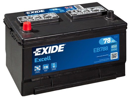 EXIDE Battery EXCELL Article number: EB788 cheaply