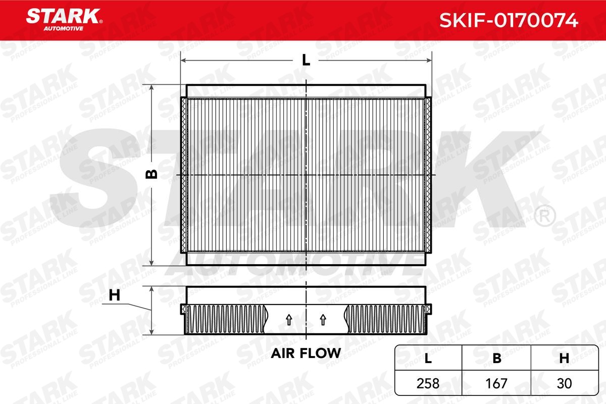 STARK Kupéfilter Artikelnummer: SKIF-0170074 billigt
