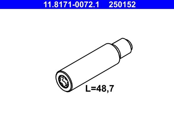 ATE Kreipiantysis varžtas, stabdžių apkaba prekės numeris: 11.8171-0072.1 nebrangu