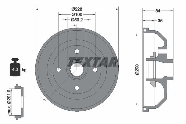 TEXTAR Piduritrummel Artikli number: 94022300 soodsalt