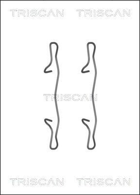 TRISCAN 8105 101654 Tartozékkészlet, tárcsafékbetét AVENSIS 1.8 i (AT221_) 110 LE Benzin 2003