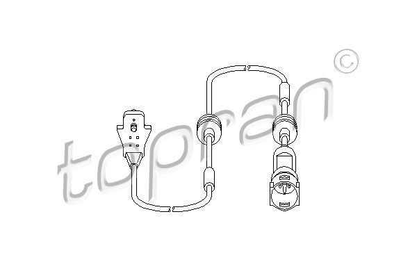 TOPRAN Sensor, brake pad wear Article number: 203 971 cheaply