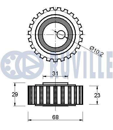 RUVILLE Tensioner Guide, timing chain Article number: 3453014 cheaply