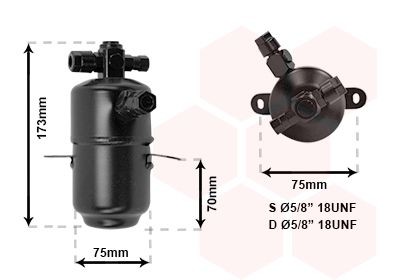 VAN WEZEL Tørfilter aircondition Varenummer: 3000D374 billige
