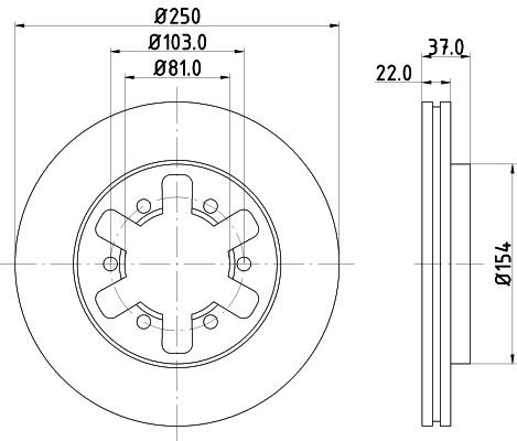 MINTEX Bremseskive artikkelnummer: MDC858 billig