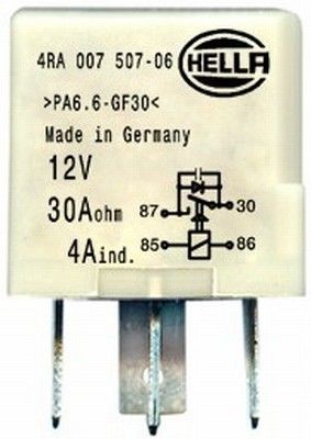 HELLA 4RA 007 507-061 Relee, Töövool A4 1.6 100 HP Bensiin 2001