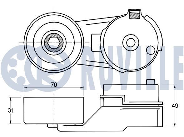 RUVILLE Tensioner Guide, timing chain Article number: 3487005 cheaply