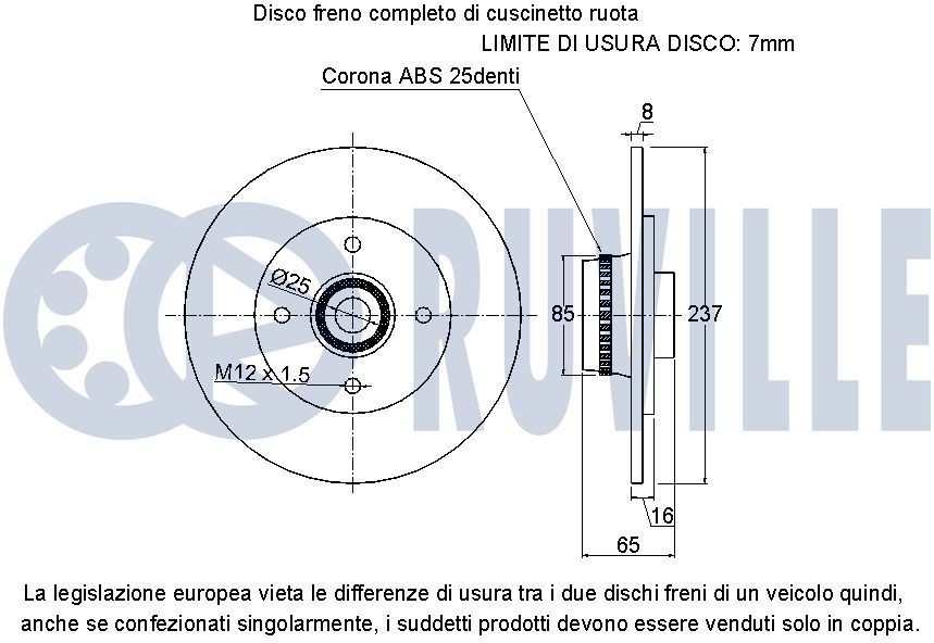 RUVILLE Wheel Hub Article number: 485201 cheaply