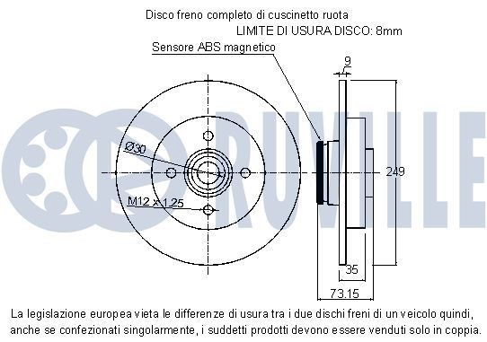 RUVILLE Moyeu de roue UGS: 485203 à peu de frais