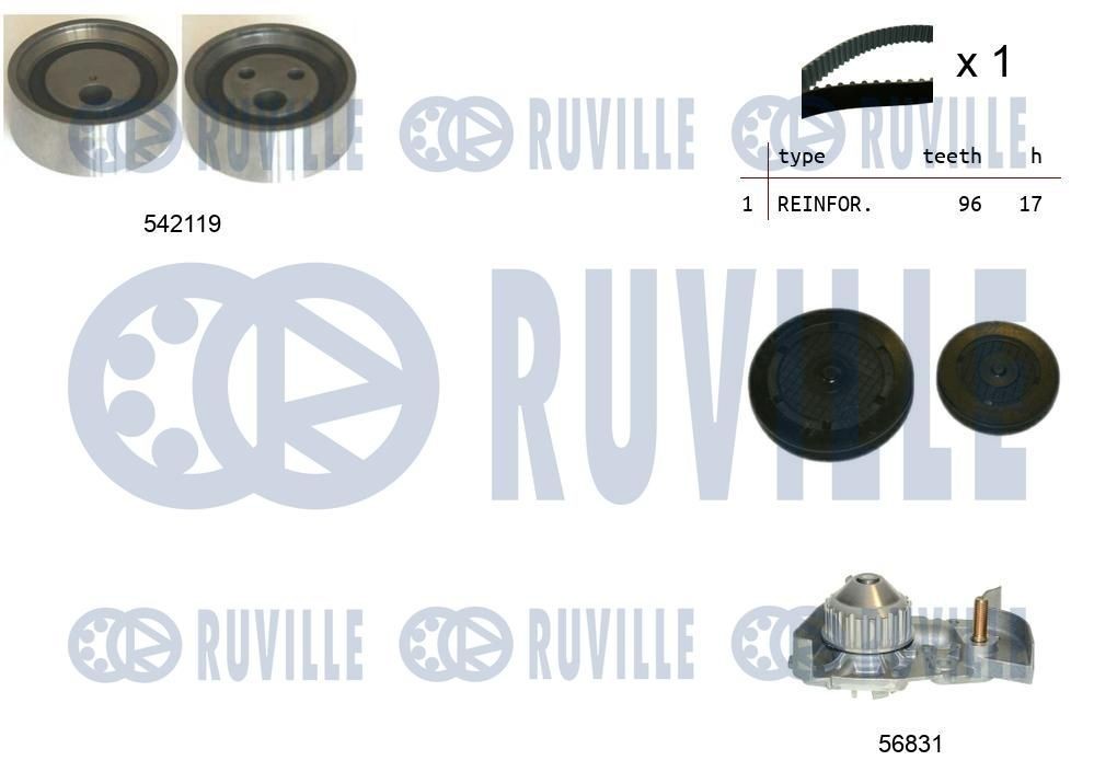 RUVILLE Паразитна / водеща ролка, пистов ремък артикулен номер: 59005 евтино